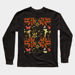 Retro Vintage 2 Butterfly Long Sleeve T-Shirt